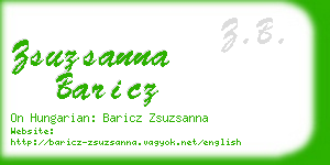 zsuzsanna baricz business card